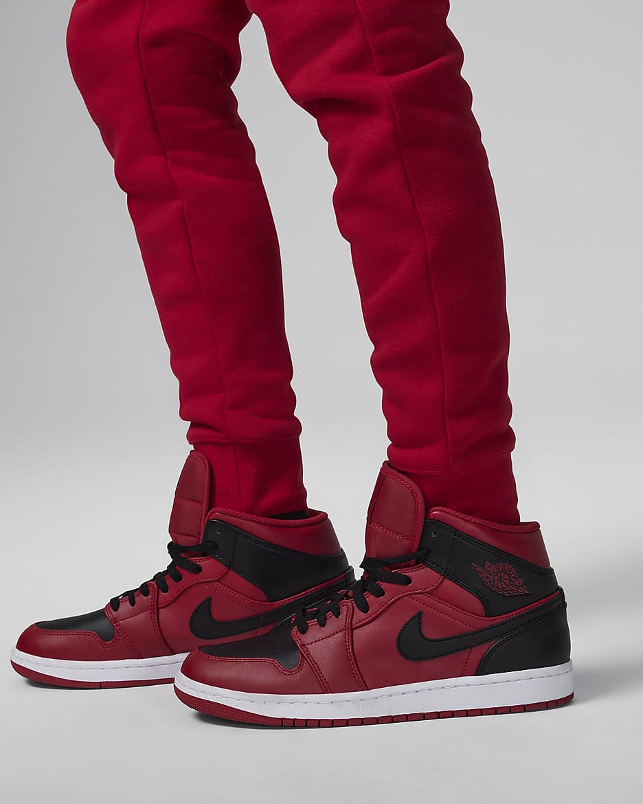 Jordan Boys Brooklyn Fleece Pants Red Size S